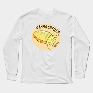 Let's Cuttle Cute Cuttlefish Pun Long Sleeve T-Shirt